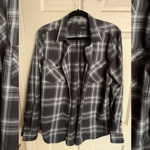 Hurley plaid shirt Medium black utility